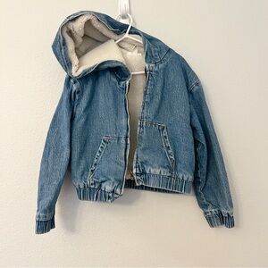 Girls Fleece Lined Denim Jacket
